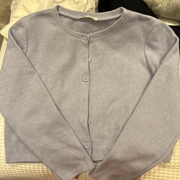 ZARA PERIWINKLE CARDIGAN - Picture 1 of 3